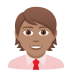 🧑🏽‍💼 office worker: medium skin tone display on JoyPixels